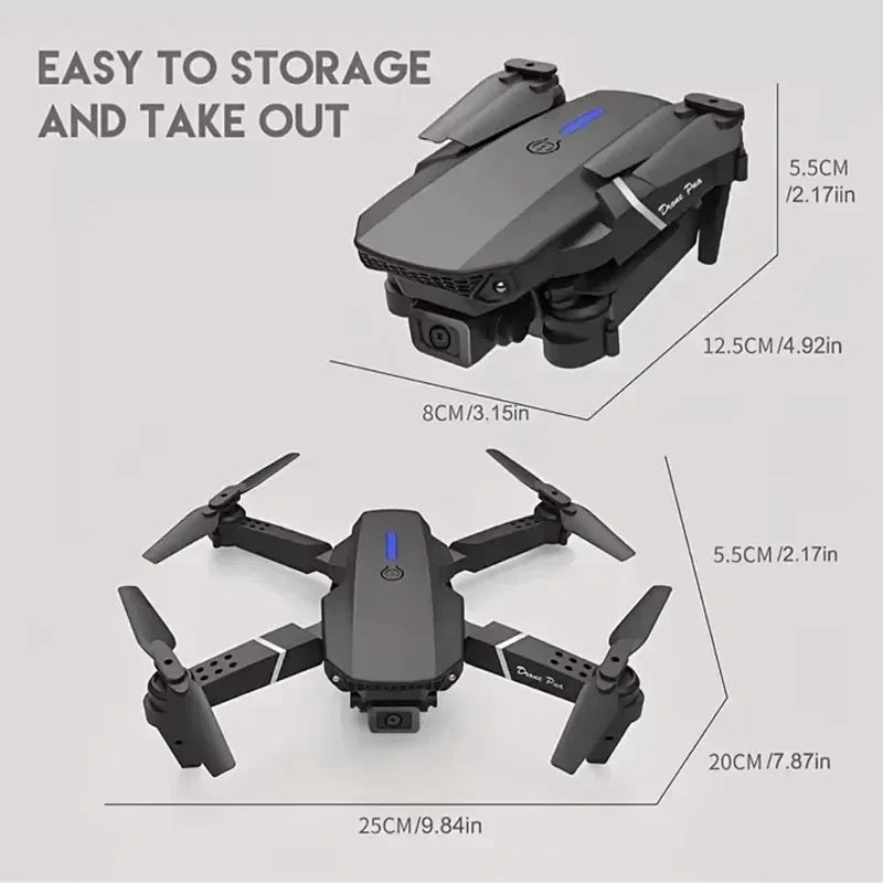E88Pro 4K FPV Drone With 1080P Camera Foldable Portable