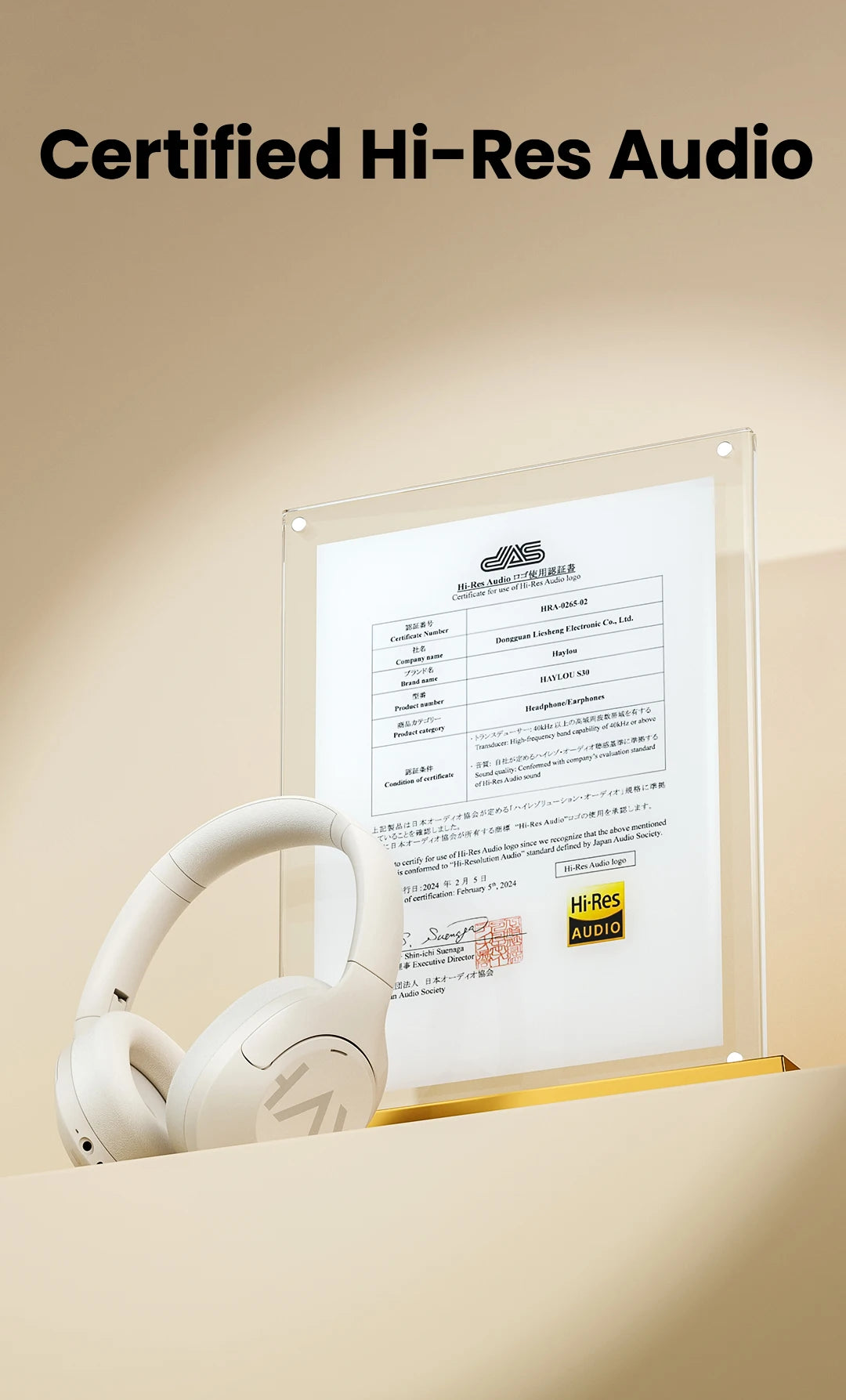 Haylou S30 Wireless Bluetooth 5.4 Headphones 43dB Noise Cancelling 40mm Driver