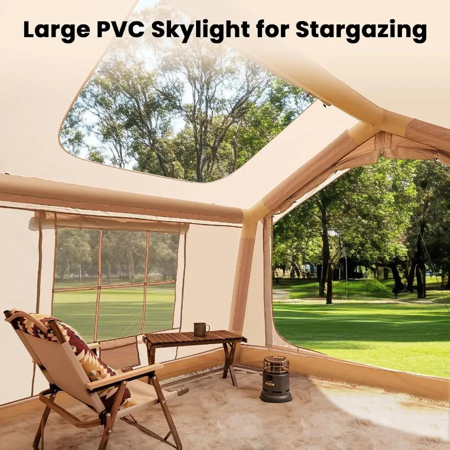 Inflatable Camping Tent Hand Pump Waterproof 4 Season