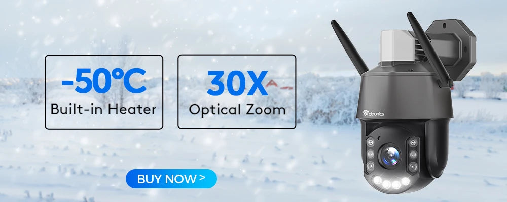 Ctronics 4K 8MP Outdoor WiFi Surveillance Camera 360 Zoom