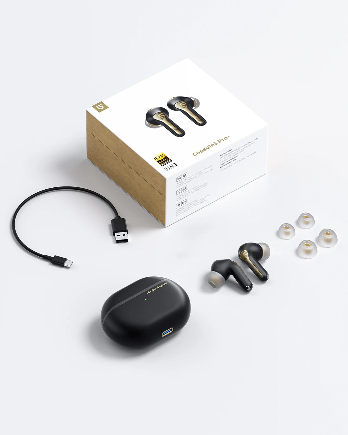 SoundPEATS Capsule3 Pro Wireless Earphones Adaptive ANC Bluetooth 5.3 HiRes LDAC