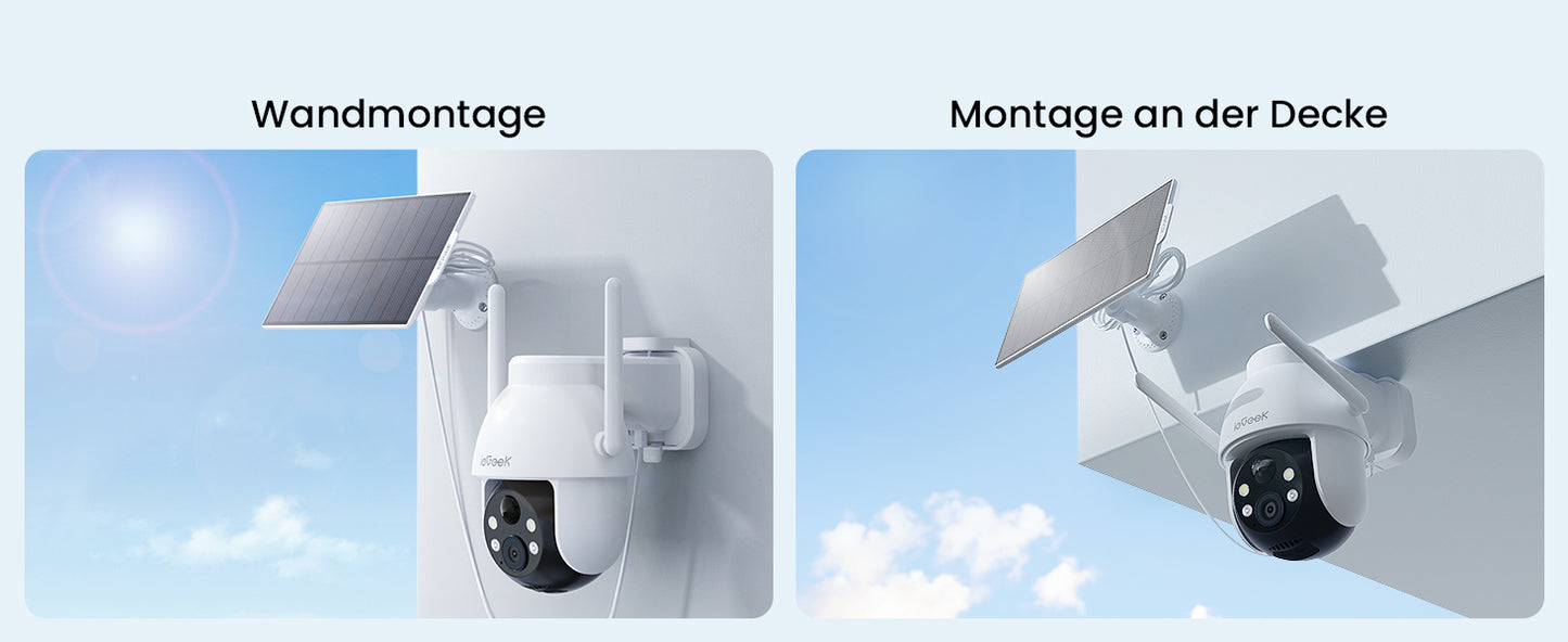 IeGeek 2K 3MP 360 PTZ Outdoor Solar Surveillance Camera