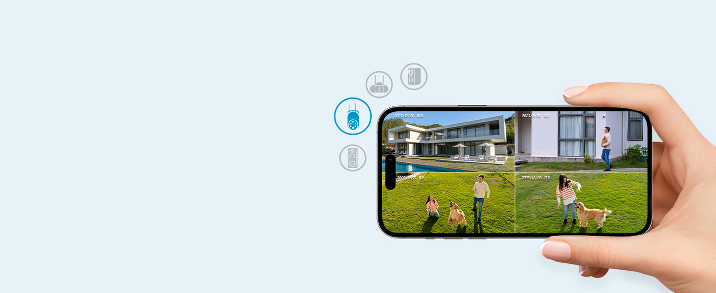 IeGeek 2K 3MP 360 PTZ Outdoor Solar Surveillance Camera