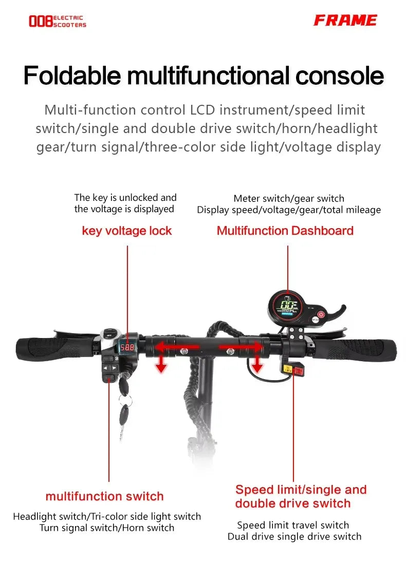 Boyueda Q7Pro 3200W Dual Motor 52V 19Ah Electric Scooter
