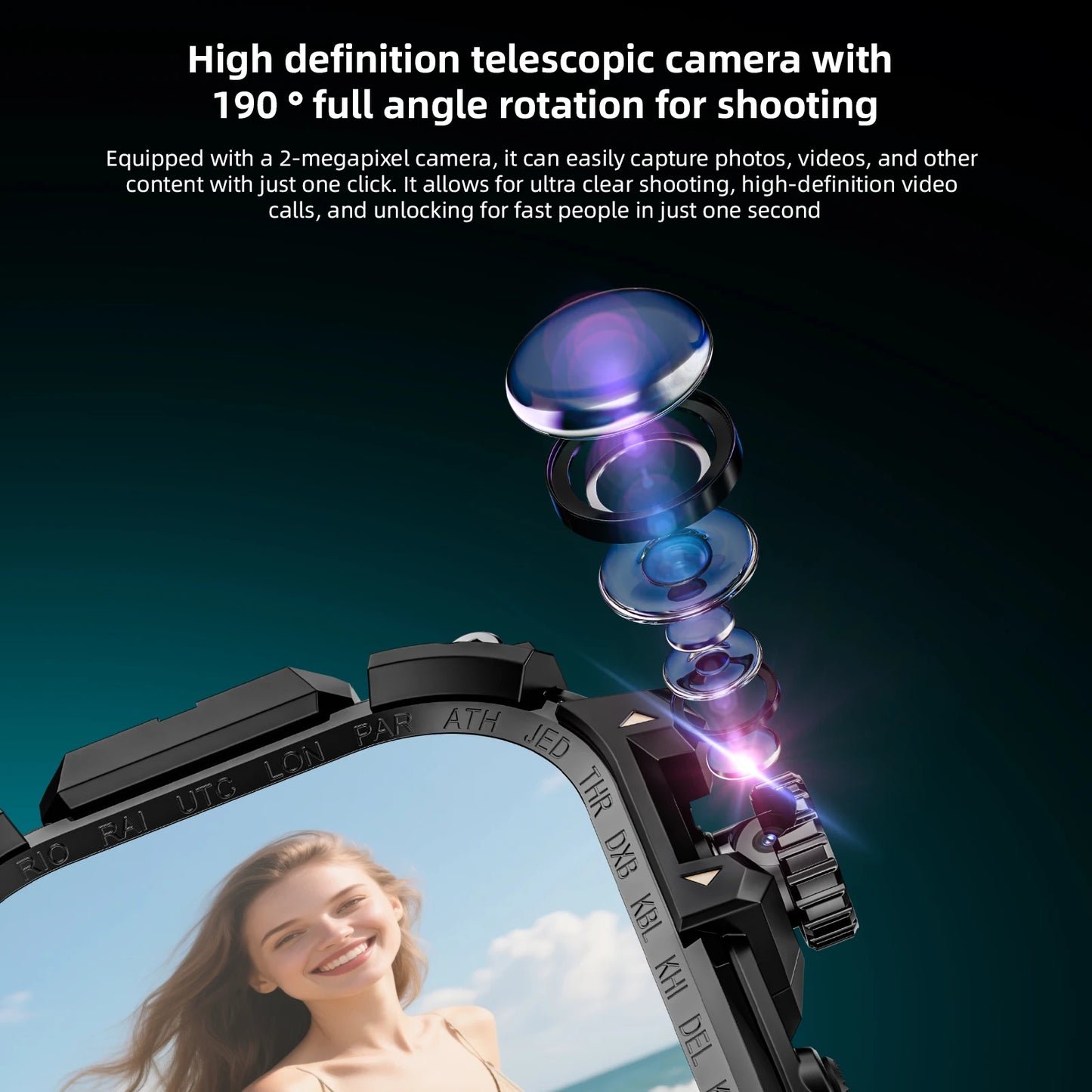 Lokmat Appllp 7 Max Android Smart Watch Phone Amoled Touch Screen Camera 4G WiFi SIM Card Outdoor Fitness Tracker