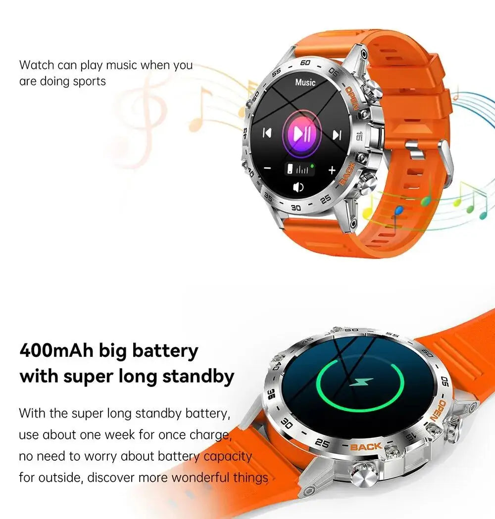 LIGE Smart Watch 1.39 Inch Bluetooth Call Men Outdoor Fitness Heart Rate Health Monitoring Smartwatch Android iOS