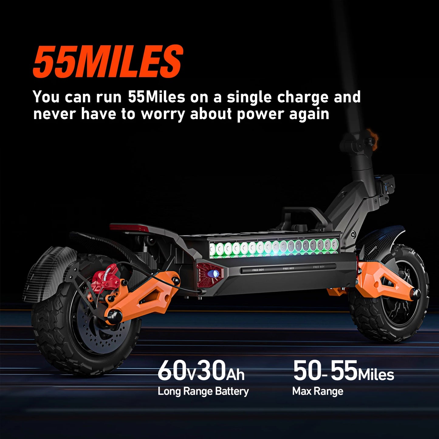 6000W Dual Motor Electric Scooter 50mph Folding Off Road