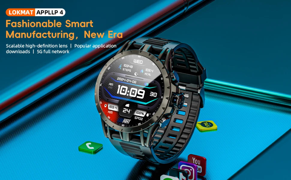 LOKMAT APPLLP 4 Android Smartwatch 4G Phone AMOLED Screen