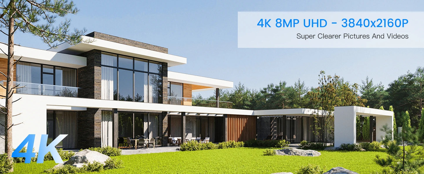 Ctronics 4K 8MP Outdoor WiFi Surveillance Camera 360 Zoom