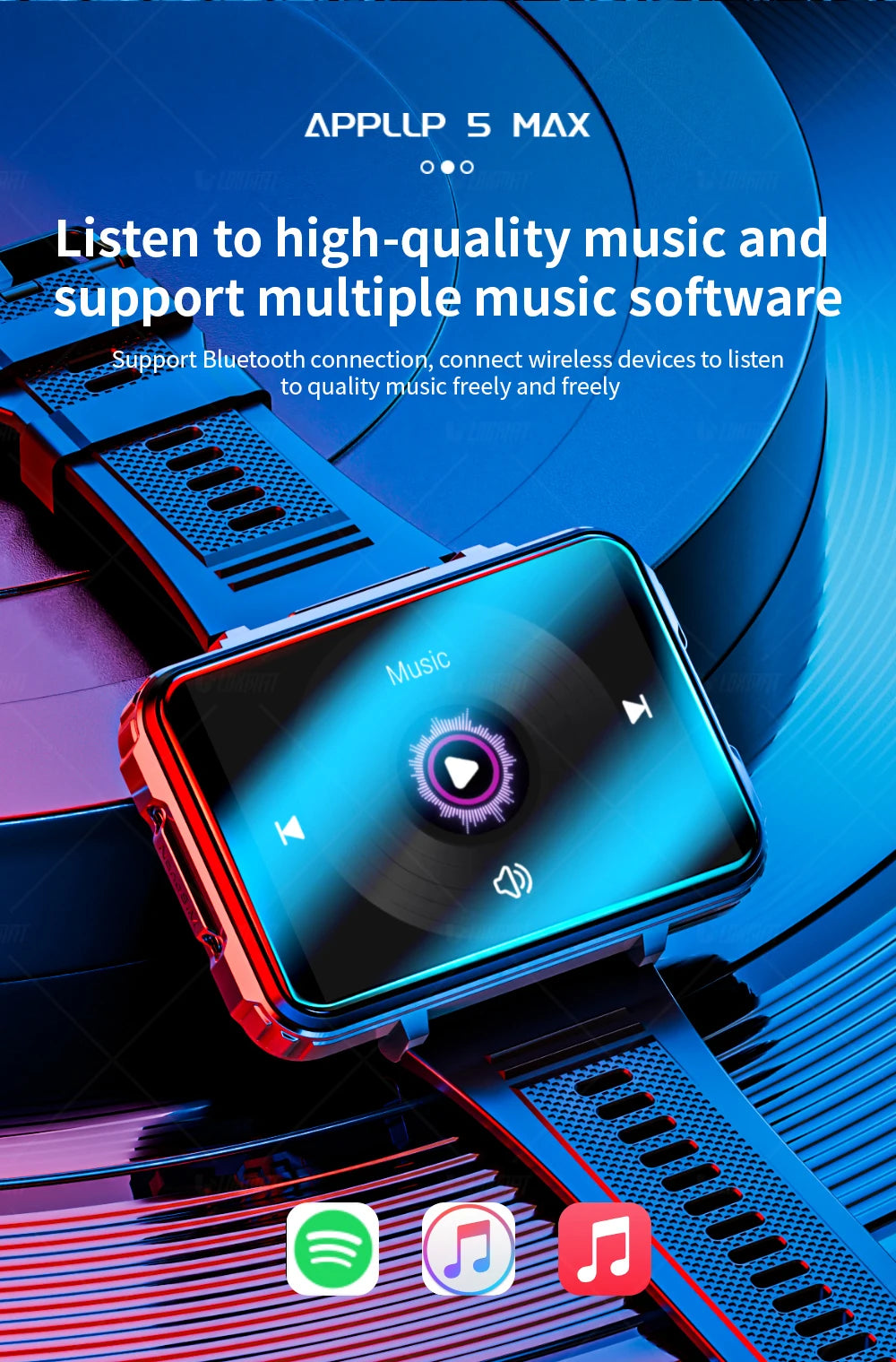 LOKMAT APPLLP 5 Max Android Watch Screen HD 4G Camera