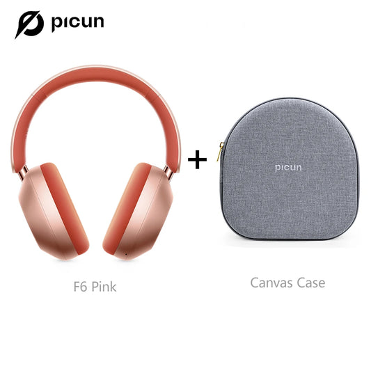 Picun F6 ANC Bluetooth Headphones Hi Res 3D Audio With App Control Low Latency
