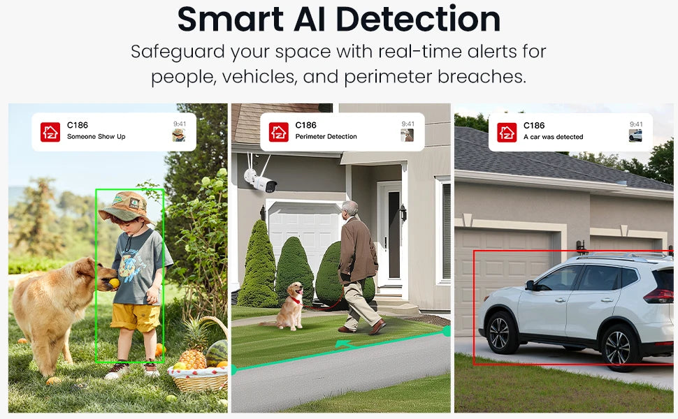 ZOSI 4K WiFi 6 Security IP Camera System Night Vision 8MP Pan Tilt Wireless Cam