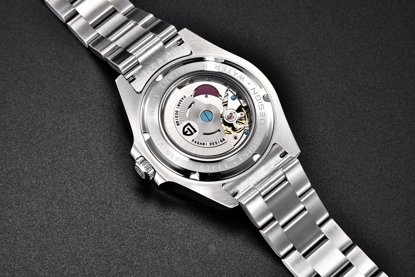 Pagani Design 42mm GMT Watch Men Automatic Stainless Steel Waterproof Sapphire