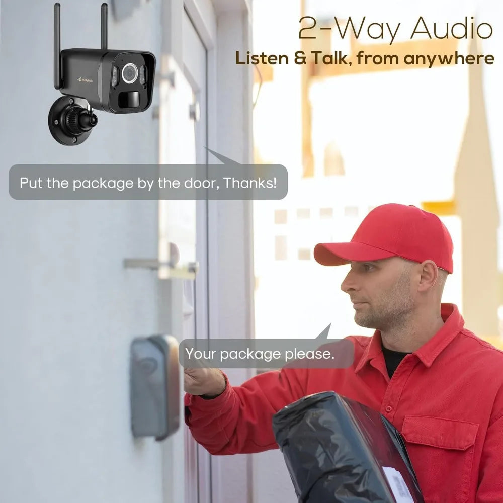 Kittyhok 2K Solar Security Camera Outdoor Wireless Smart