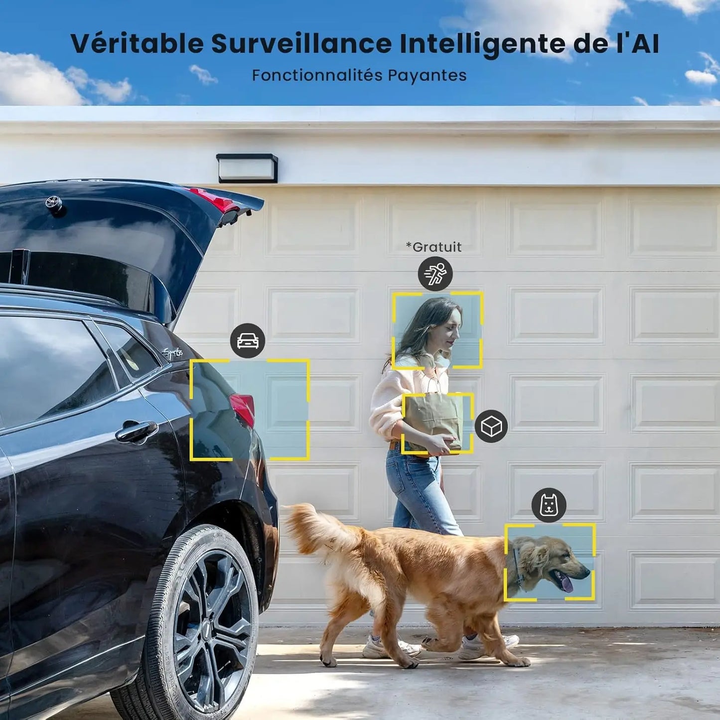 IeGeek 5MP Wireless Outdoor WiFi Solar Camera 360 Degree