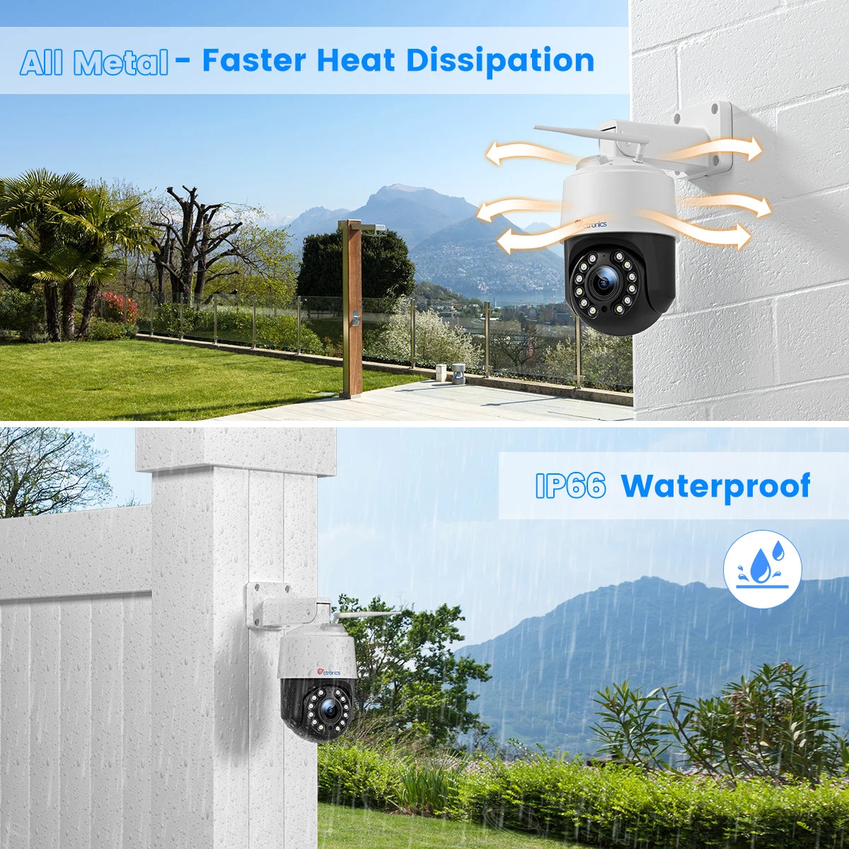 Ctronics 4K 8MP Outdoor WiFi Surveillance Camera 360 Zoom