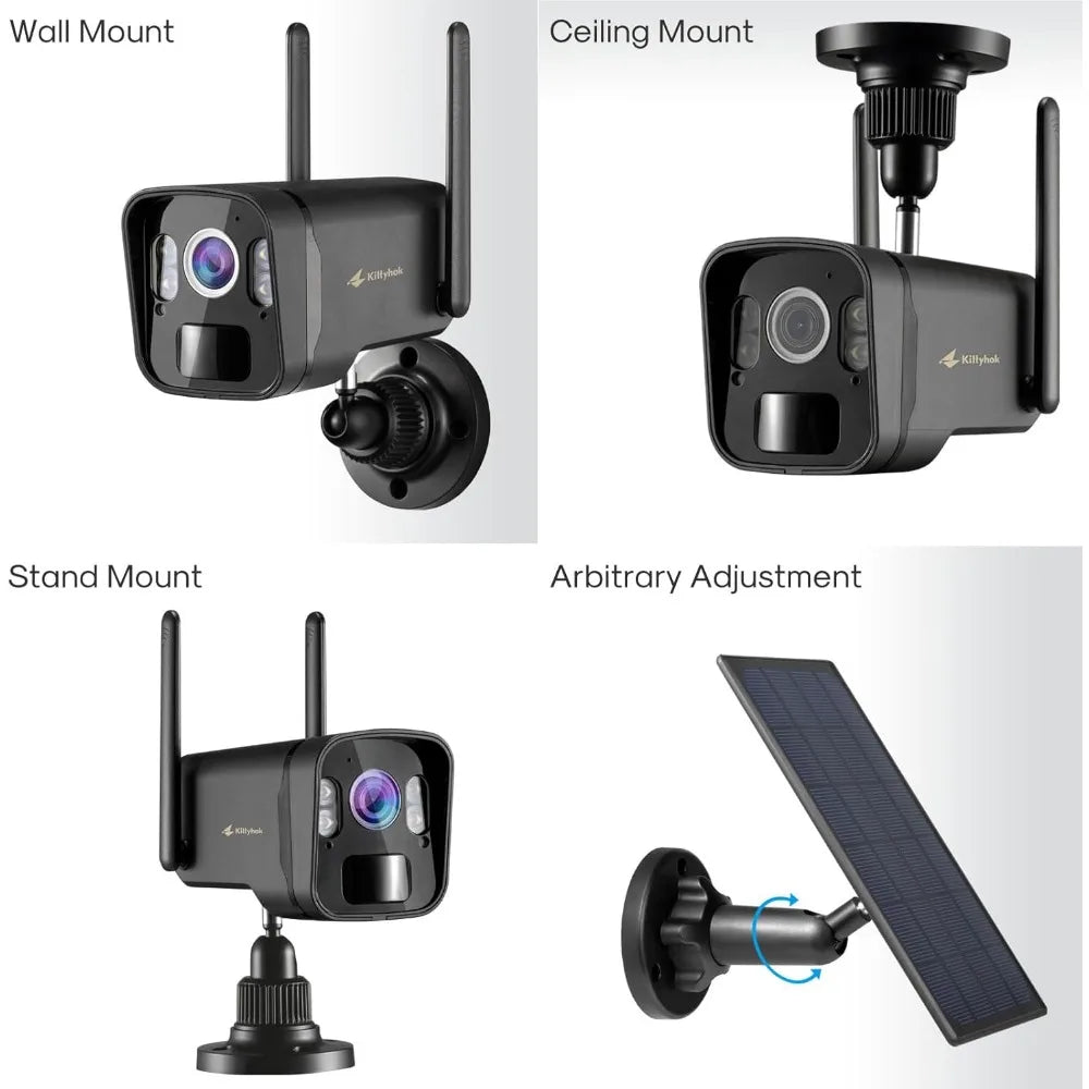 Kittyhok 2K Solar Security Camera Outdoor Wireless Smart