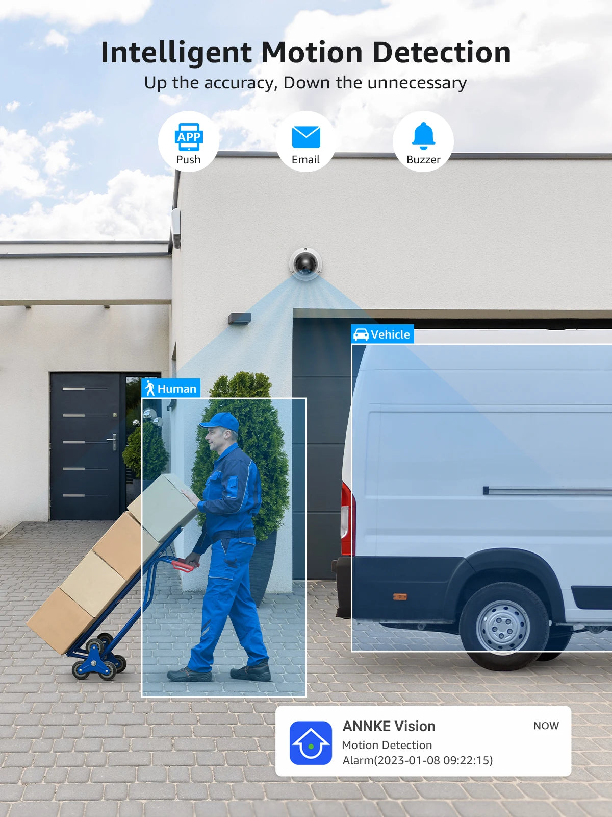 ANNKE C800 4K PoE Outdoor Security Camera IK10 IP67 8MP Smart Dual Light Built In Mic Video Surveillance