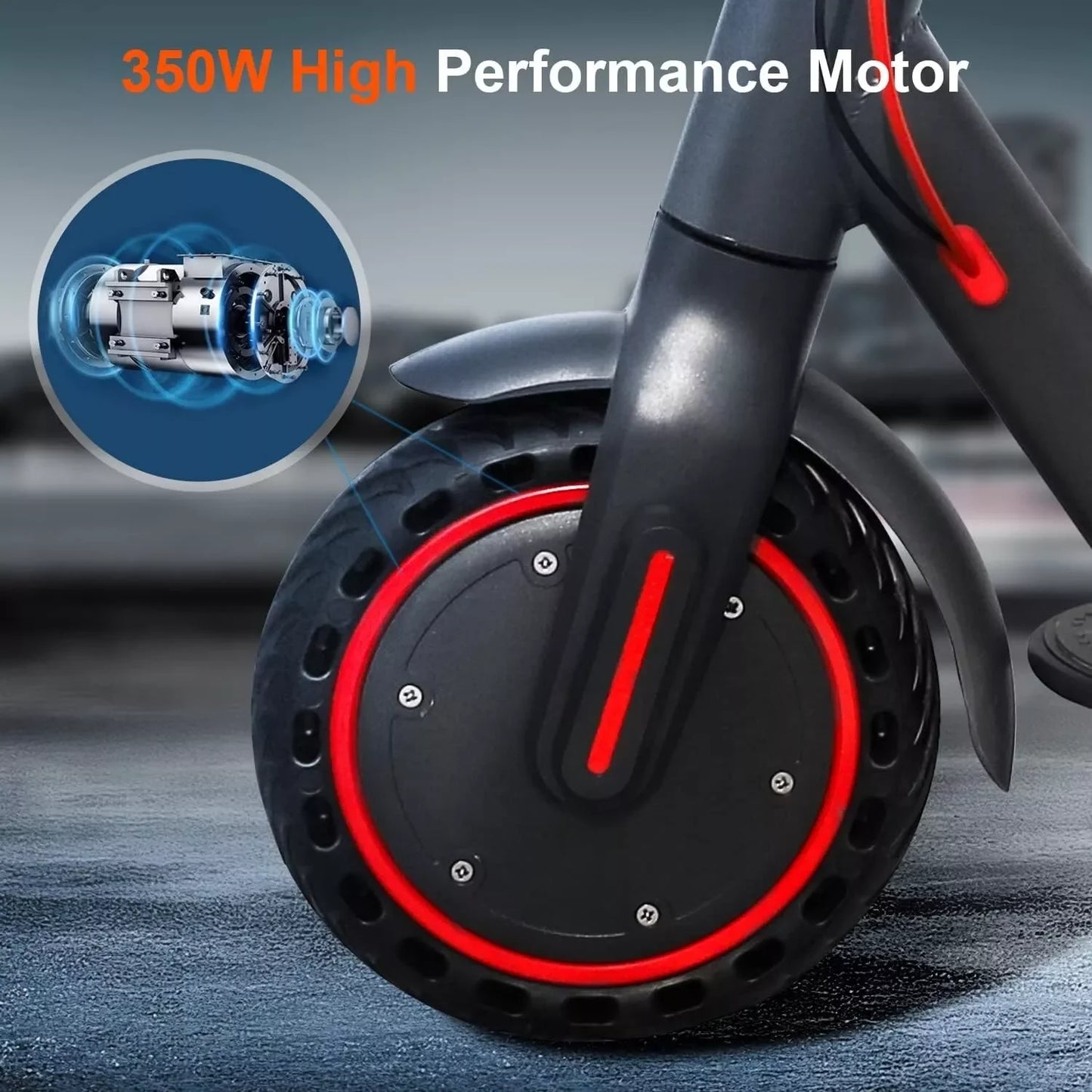 LP60 Electric Scooter 350W 19 MPH APP Control Foldable 8.5 36V 40-60km Range