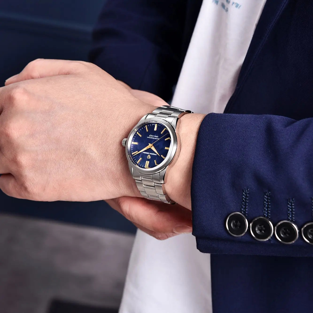 PAGANI DESIGN 40mm Ultra Thin Mens Quartz Wristwatch With Sapphire Crystal