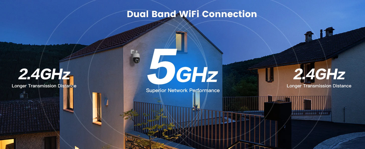 Ctronics 4K 8MP Outdoor WiFi Surveillance Camera 360 Zoom