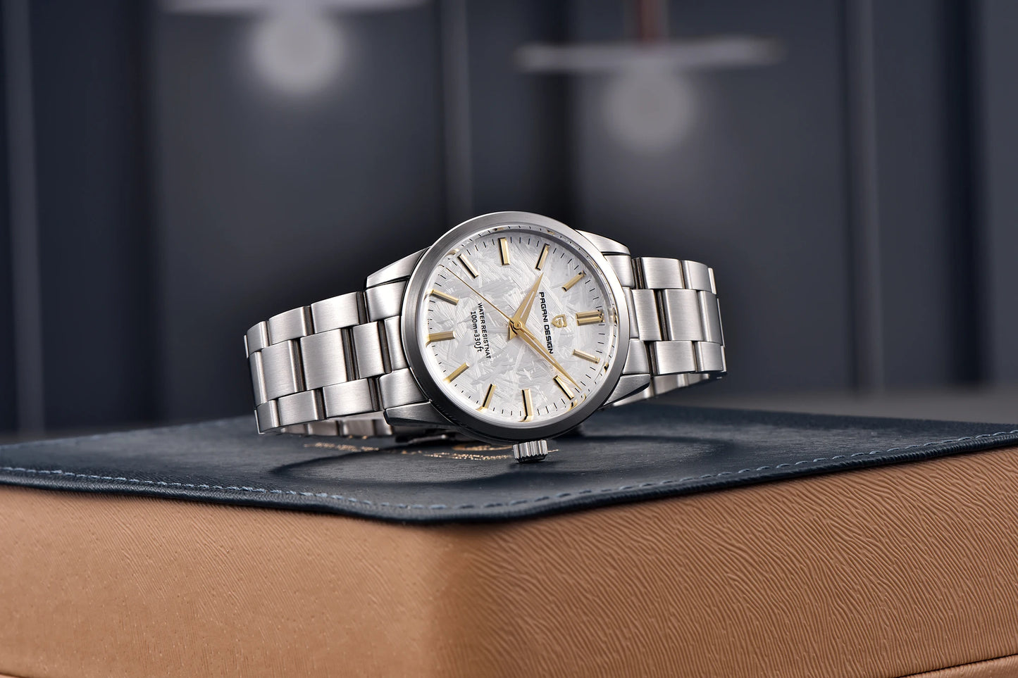 PAGANI DESIGN 40mm Ultra Thin Mens Quartz Wristwatch With Sapphire Crystal