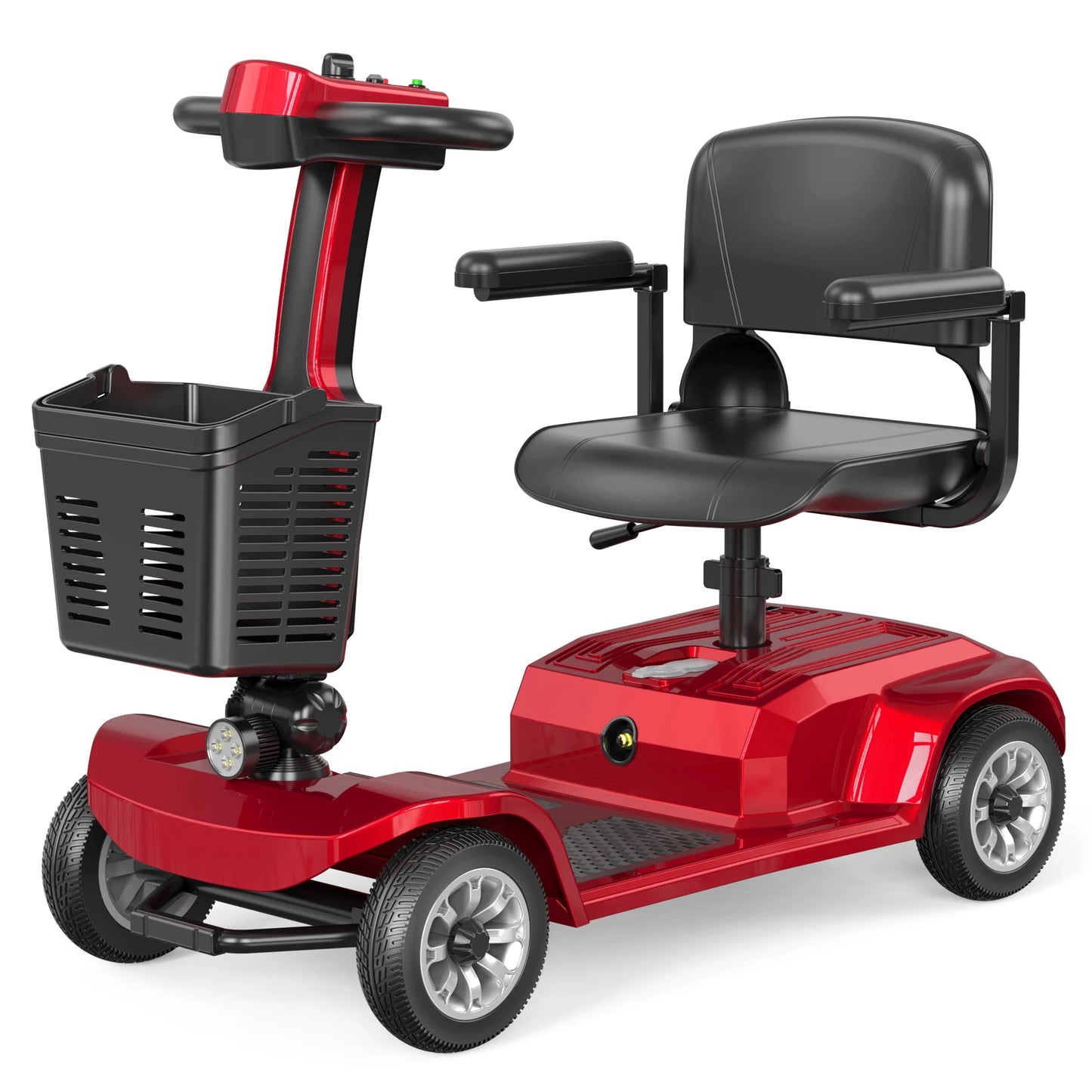 12Ah Four Wheel Mobility Scooter Electric Powered Wheelchair Travel Adults