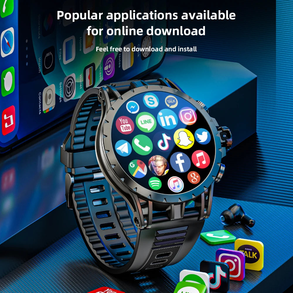 LOKMAT APPLLP 4 Android Smartwatch 4G Phone AMOLED Screen