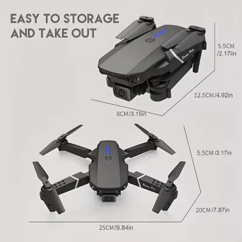 E88Pro 4K FPV Drone With 1080P Camera Foldable Portable