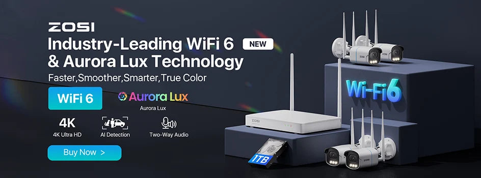 ZOSI 8CH POE Video Surveillance Kit 4K IP Cameras Outdoor