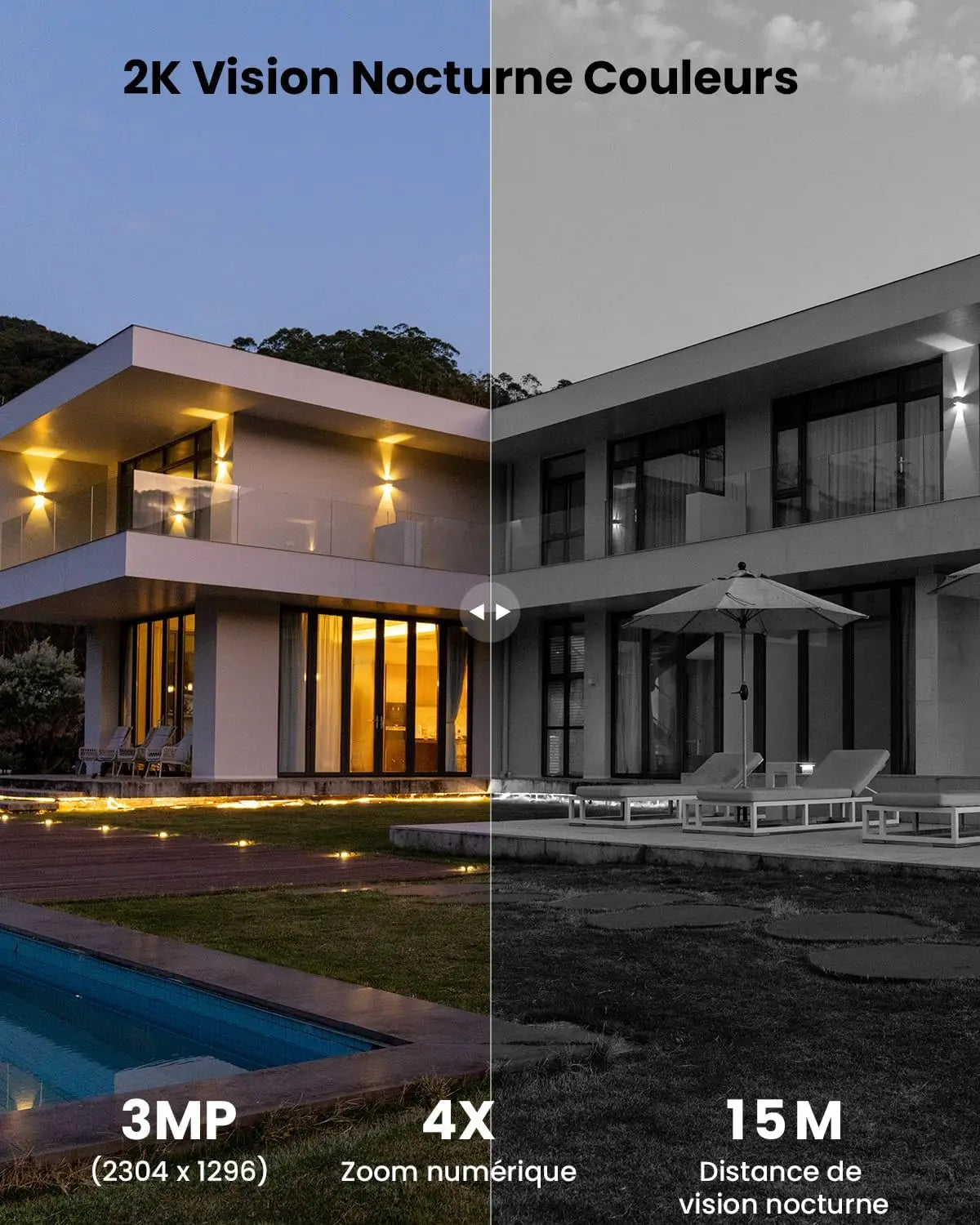 IeGeek 2K 3MP 360 PTZ Outdoor Solar Surveillance Camera