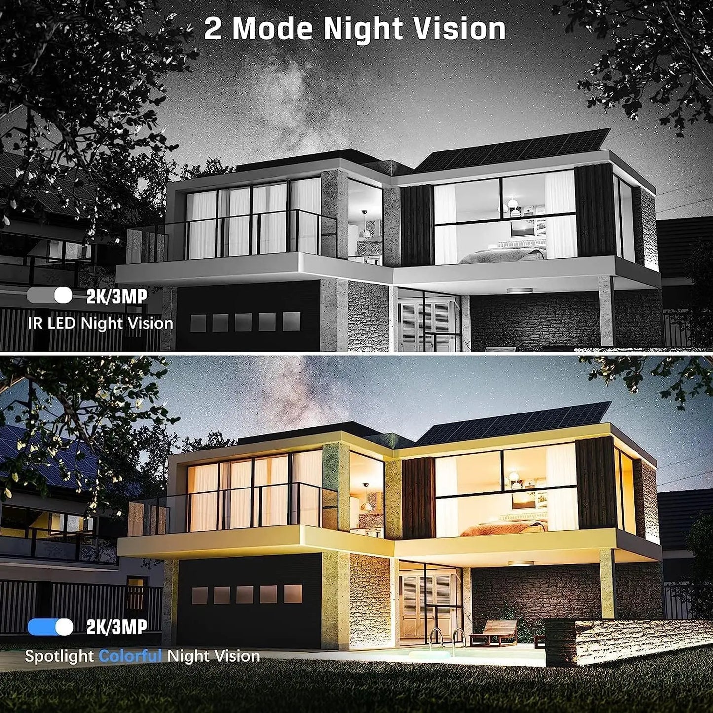 Xega 4G SIM Camera Solar 20W Battery 2K Night Vision IP66