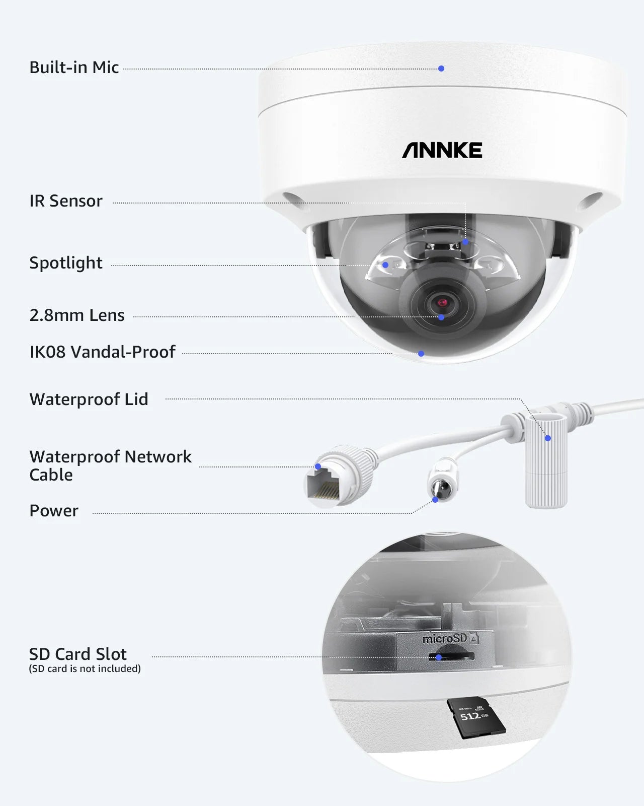 ANNKE 4 Pack 12MP Outdoor Smart Dual Light PoE Camera