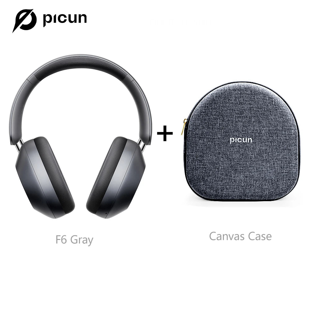 Picun F6 ANC Bluetooth Headphones Hi Res 3D Audio With App Control Low Latency