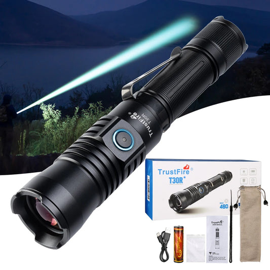 TrustFire T30R 1100M Tactical Flashlight 460 Lumen USB Rechargeable LED Torch