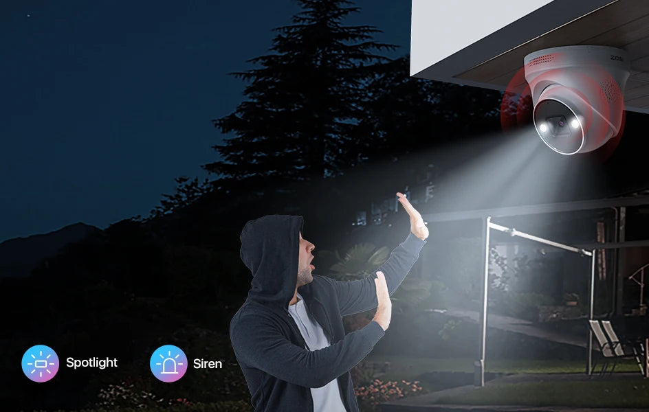 ZOSI 4K 8MP PoE Security System 16 Channel NVR 4TB AI