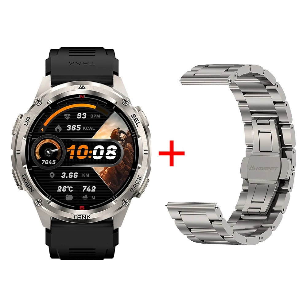 KOSPET Tank T3 Ultra 2 GPS Smartwatch Men IP69K 5ATM AMOLED