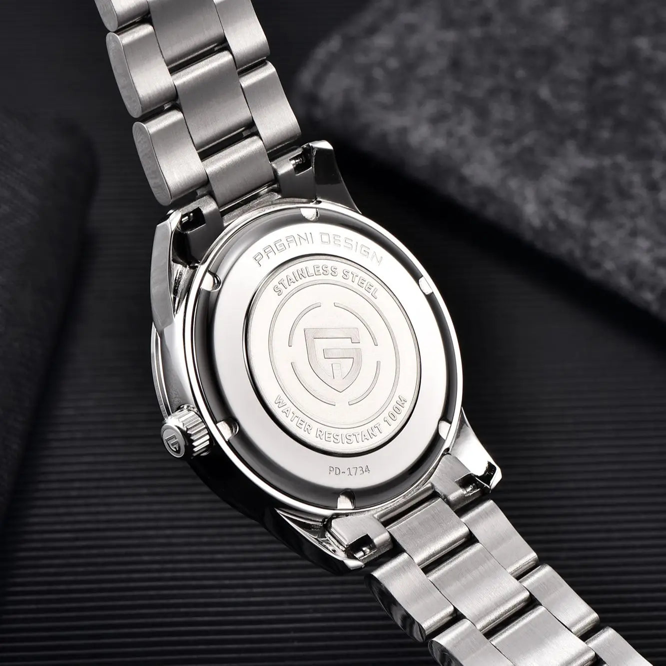 PAGANI DESIGN 40mm Ultra Thin Mens Quartz Wristwatch With Sapphire Crystal