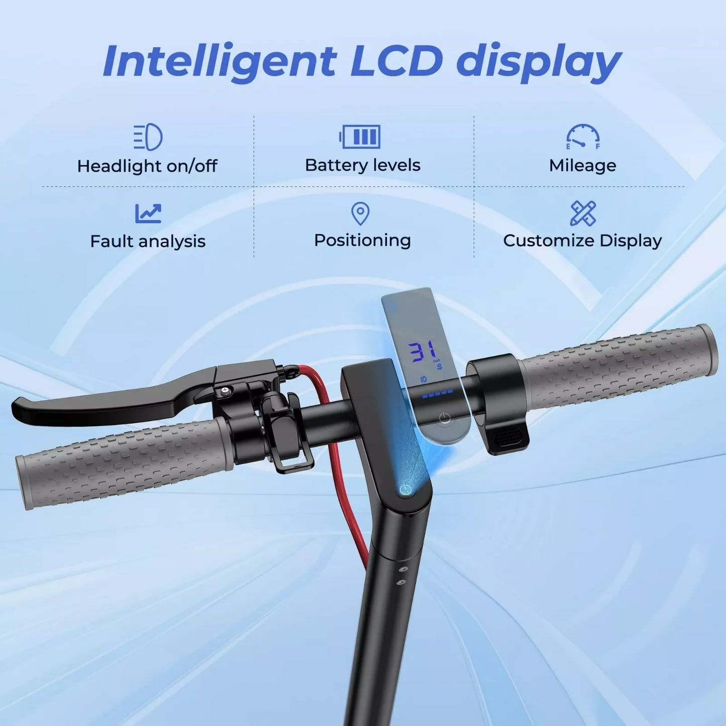 LADPED 350W Foldable Electric Scooter 19 MPH APP Smart