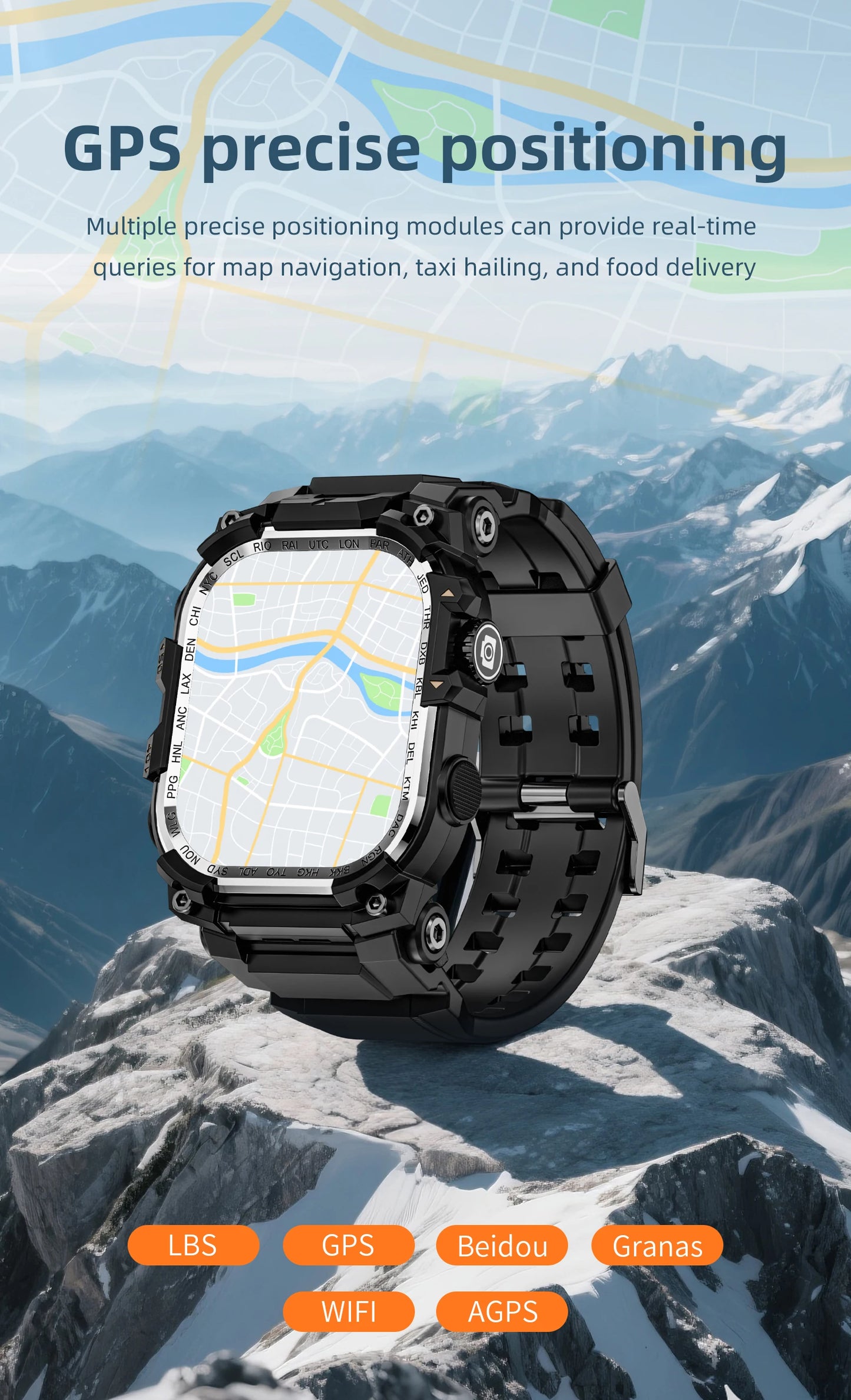 Lokmat Appllp 7 Max Android Smart Watch Phone Amoled Touch Screen Camera 4G WiFi SIM Card Outdoor Fitness Tracker