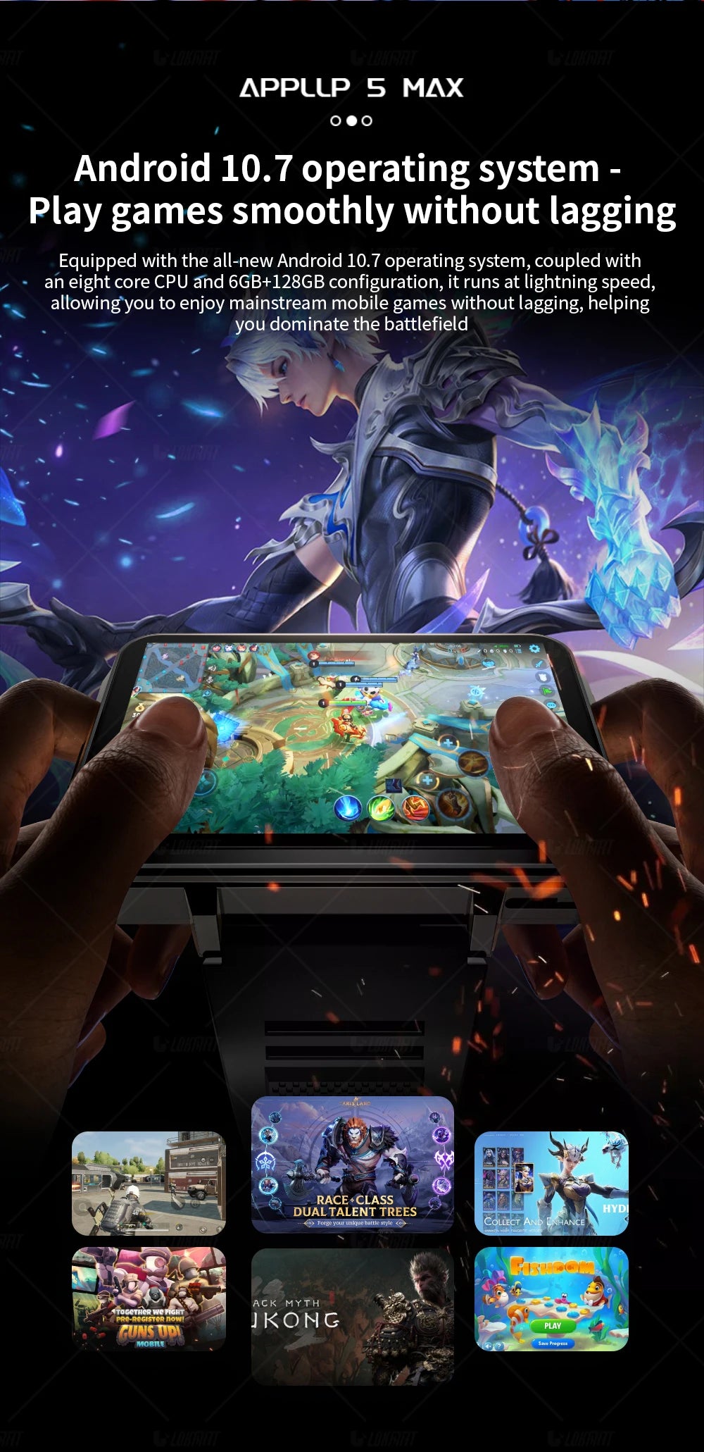 LOKMAT APPLLP 5 Max Android Watch Screen HD 4G Camera