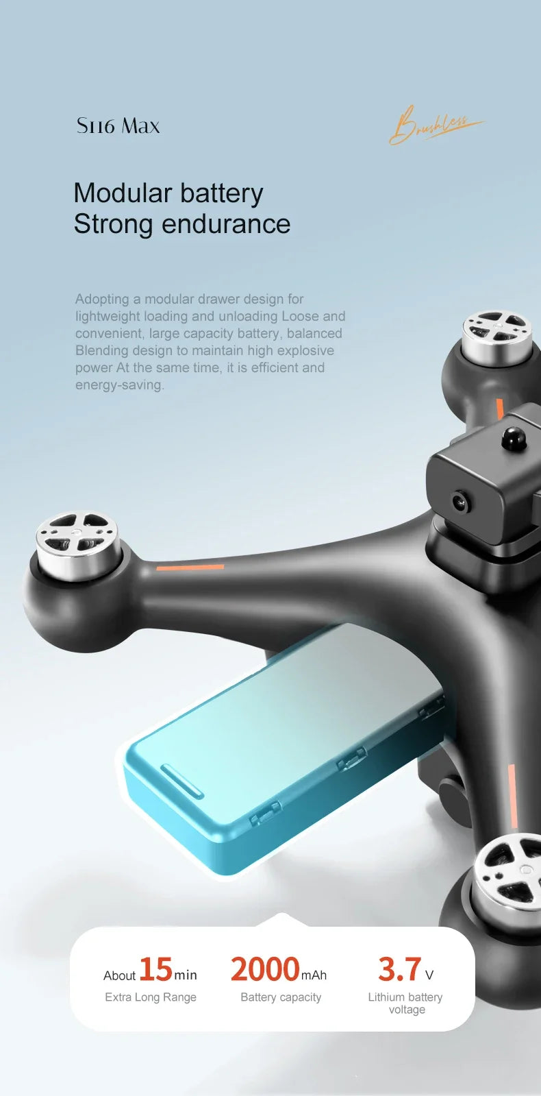 S116 MAX Drone Pro With 3 Batteries 8K Dual Camera Features