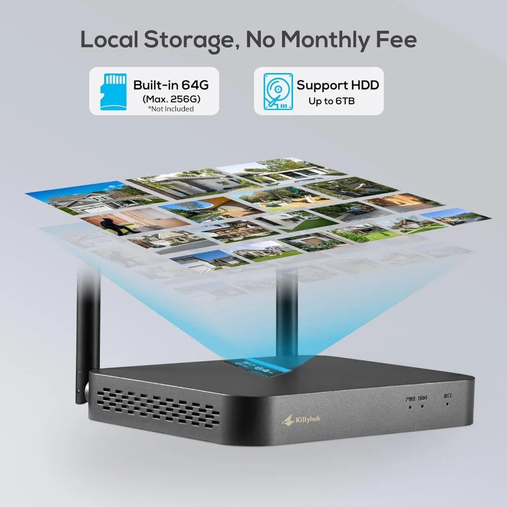 Kittyhok 2K Solar Security Camera Outdoor Wireless Smart