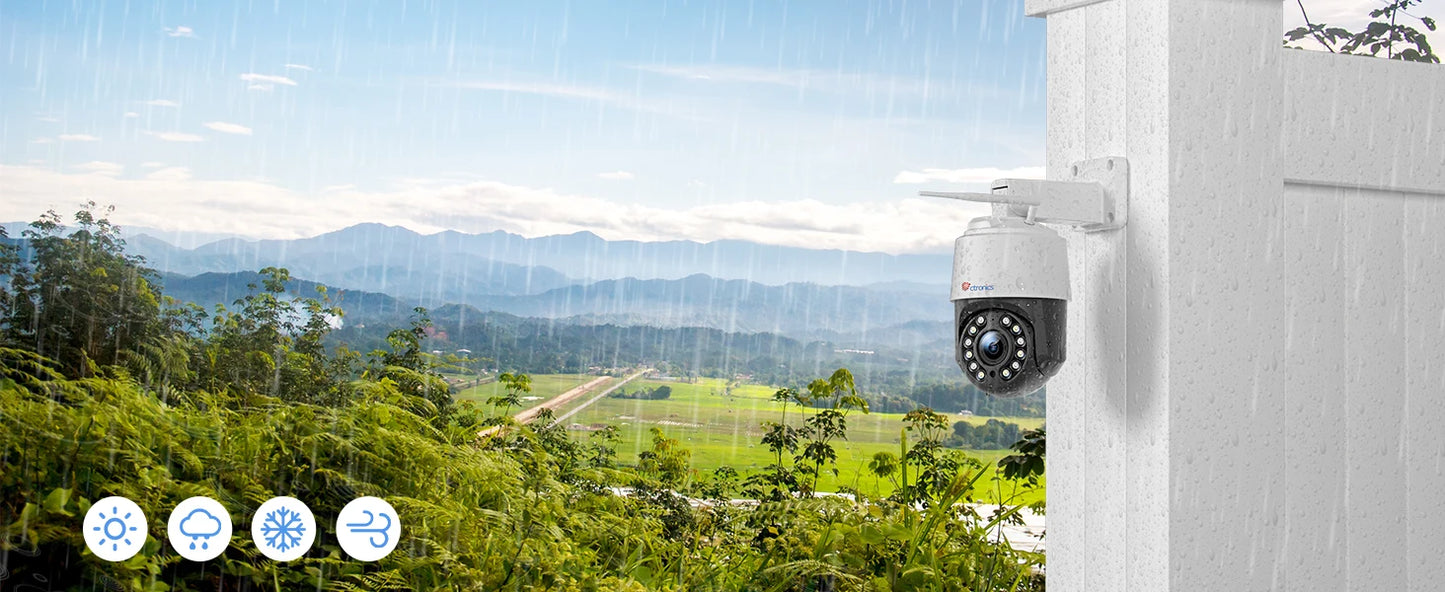 Ctronics 4K 8MP Outdoor WiFi Surveillance Camera 360 Zoom