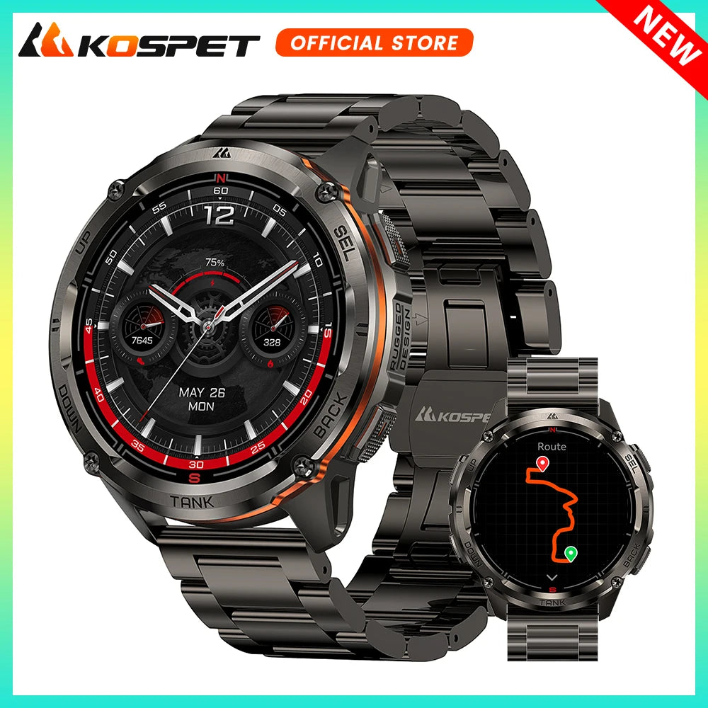 KOSPET Tank T3 Ultra 2 GPS Smartwatch 5ATM Waterproof