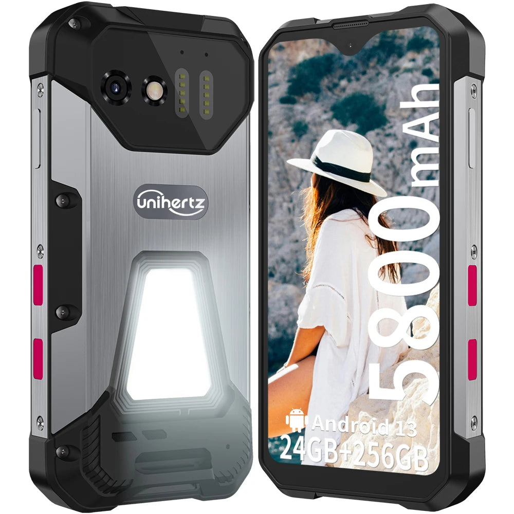 Unihertz 8849 Tank Mini Rugged Smartphone 4.3 Inch Android 13 5800mAh 24GB RAM 256GB Helio G99 IP68 Camera 100MP
