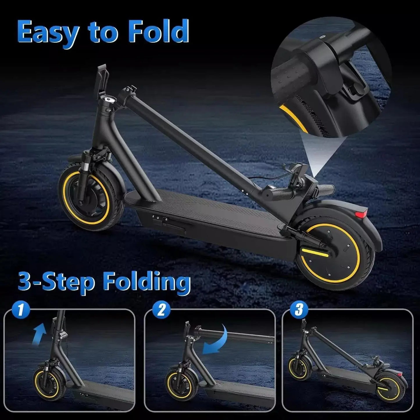 Ladped LPMAX 10In Folding Electric Scooter 22MPH 500W