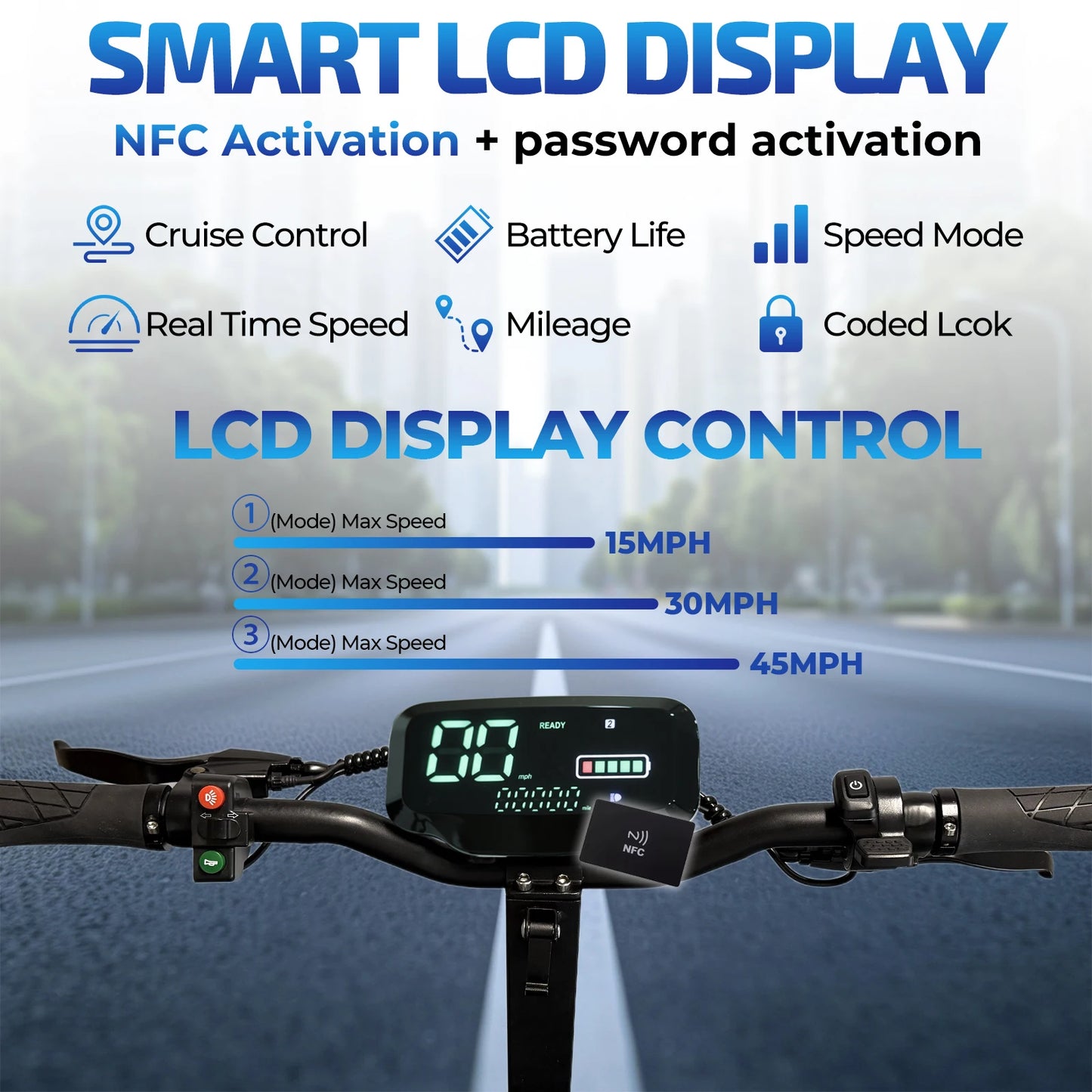Electric Scooter For Adults 1200W 11in Off Road Tires 28MPH