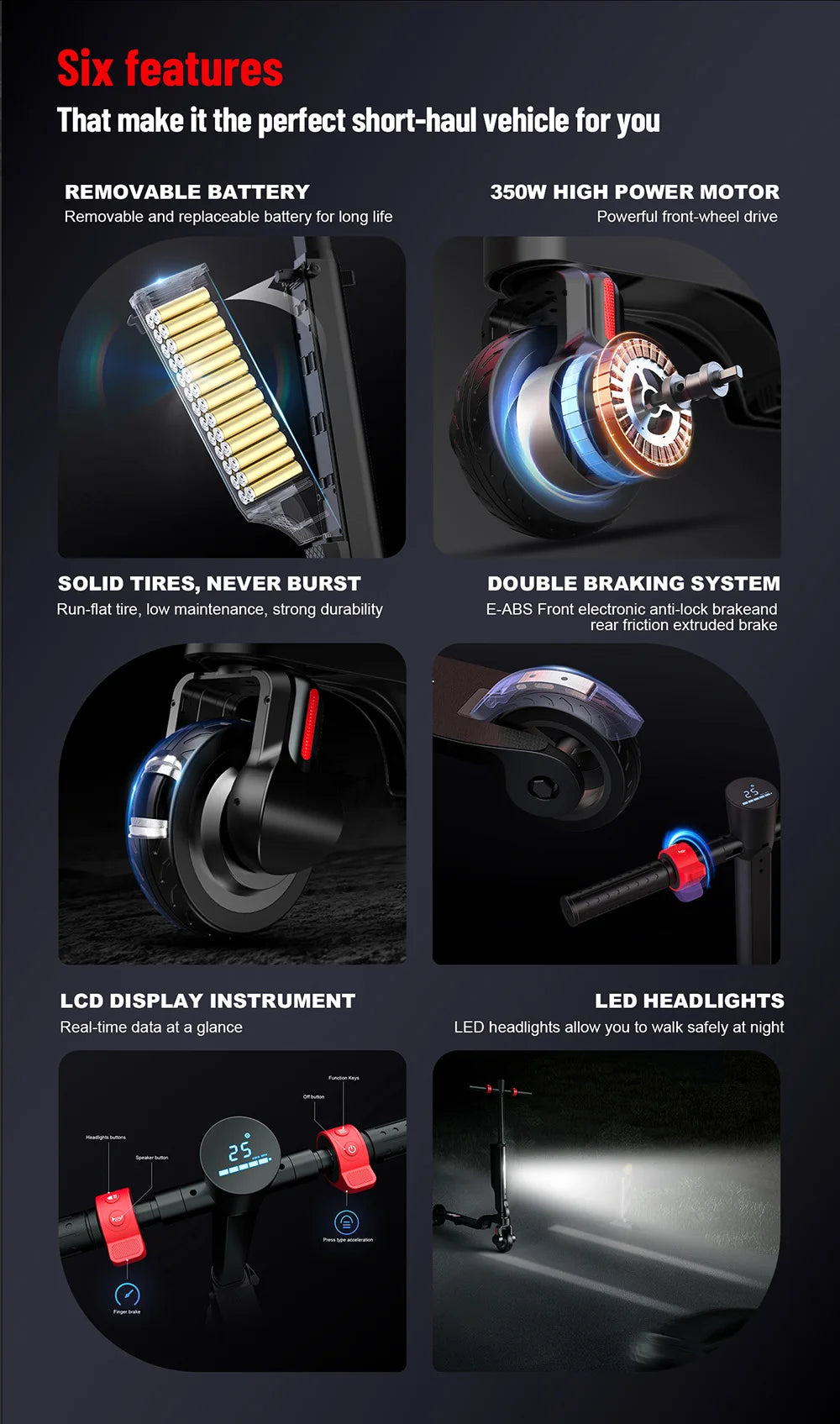 Huancic HX X6 Electric Scooter 350W Foldable 25kmh Model