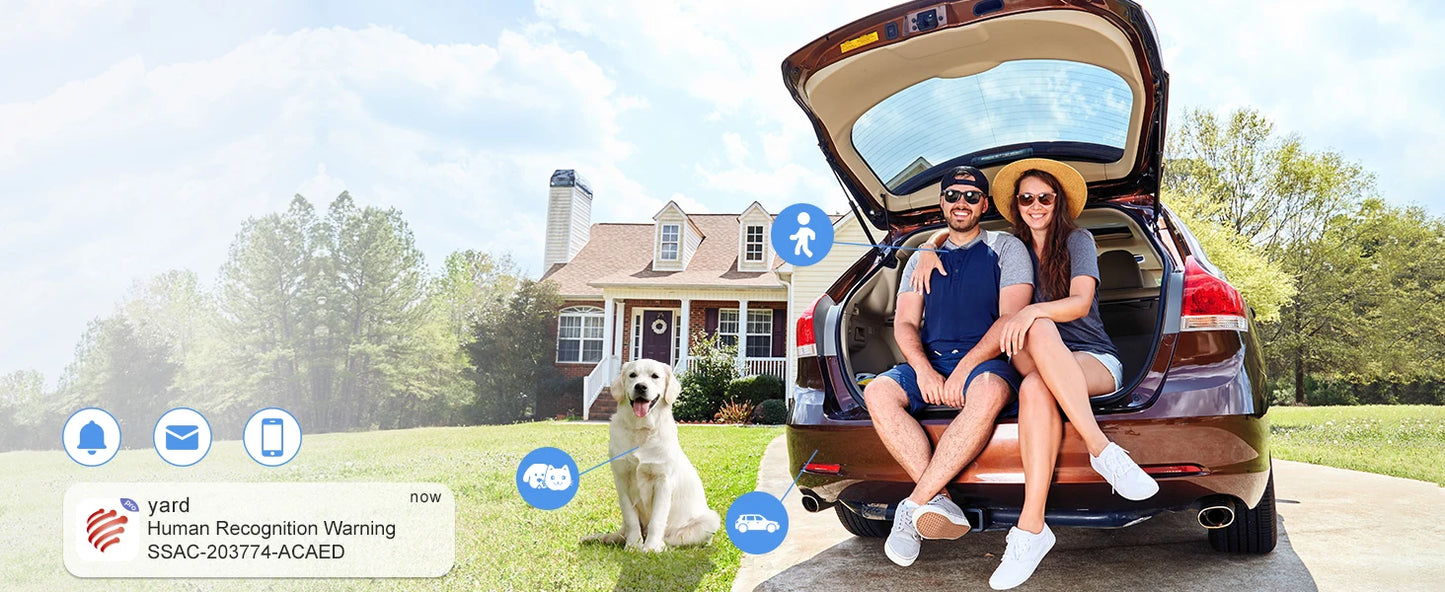 Ctronics 4K 8MP Outdoor WiFi Surveillance Camera 360 Zoom